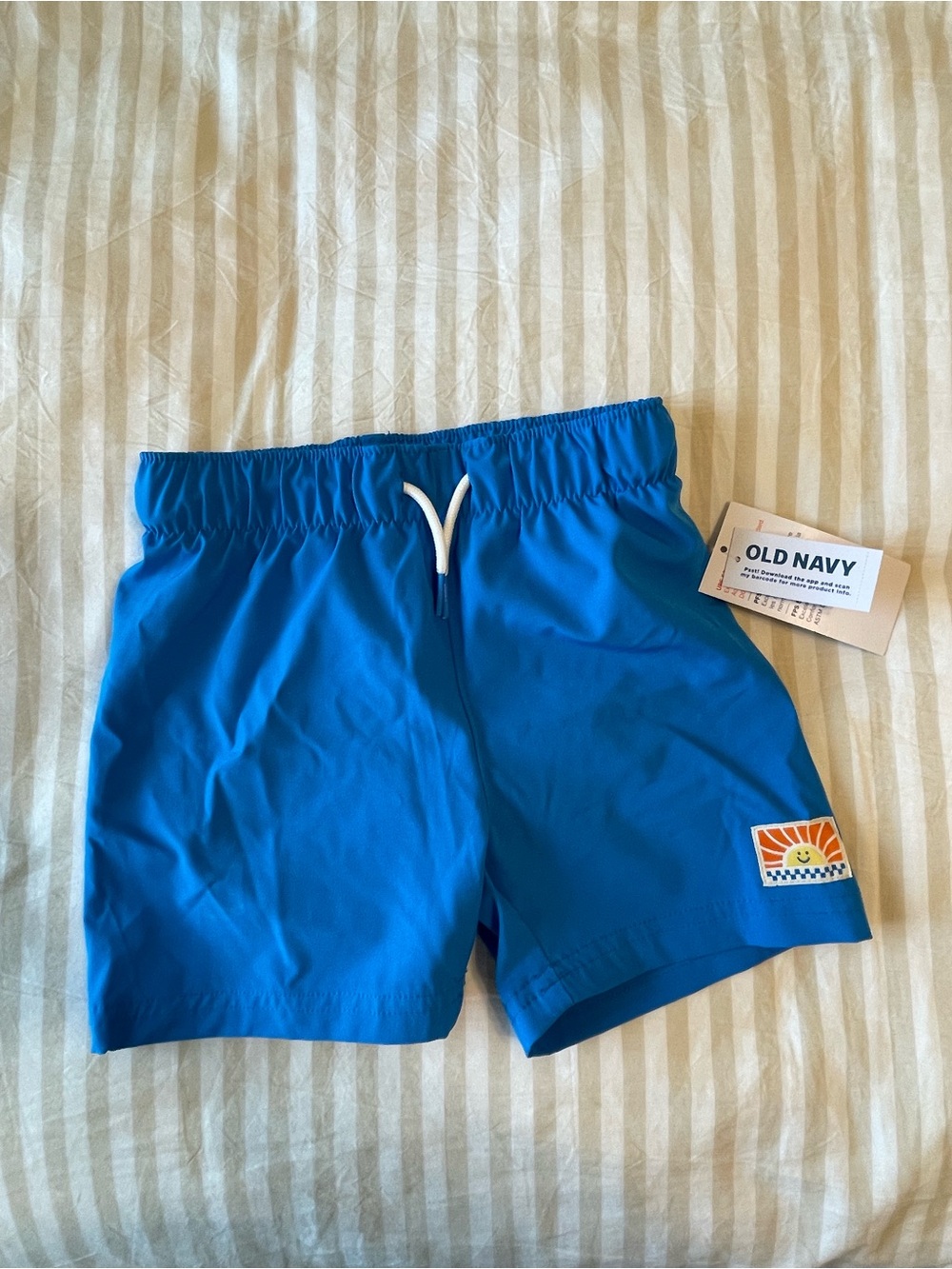 Old Navy Bright Blue Boys' Swim Trunks with Sun Patch